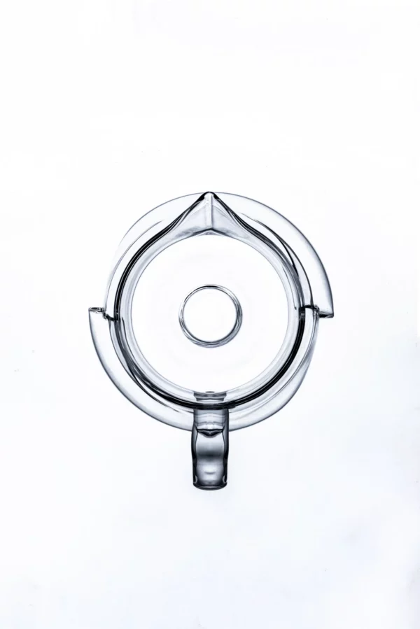 ICOSA BREWHOUSE. Avensi Wave_Cyclone Small_Top-down_Re-align Handle top view avensi cyclone coffee server from icosa brewhouse