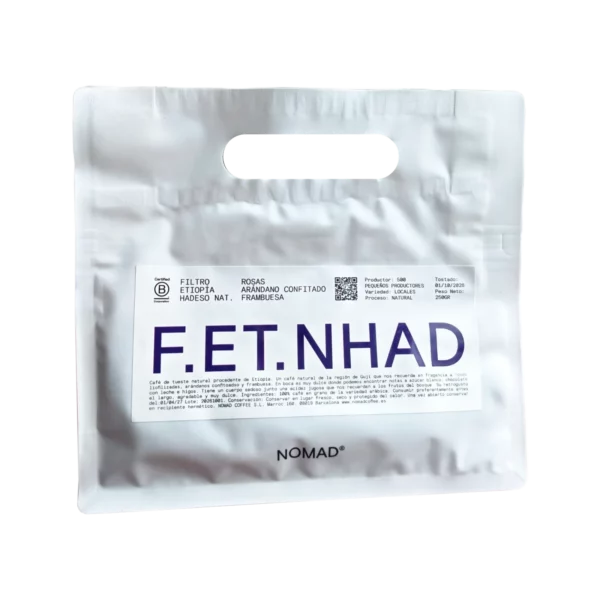 Nomad F.ET.NHAD bag, Ethiopia Shakiso Hadeso natural specialty coffee, 250g